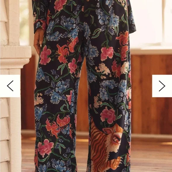 LyreBird Cloud Flannel Pajama Pants from Anthropologie - Picture 3 of 8
